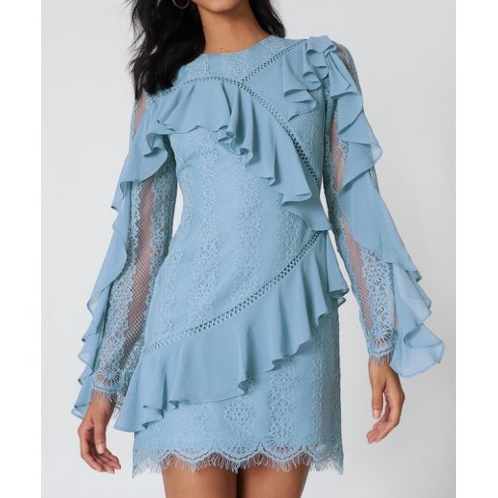 Keepsake Better Days(and nites)tiered ruffle dress - Picture 6 of 7